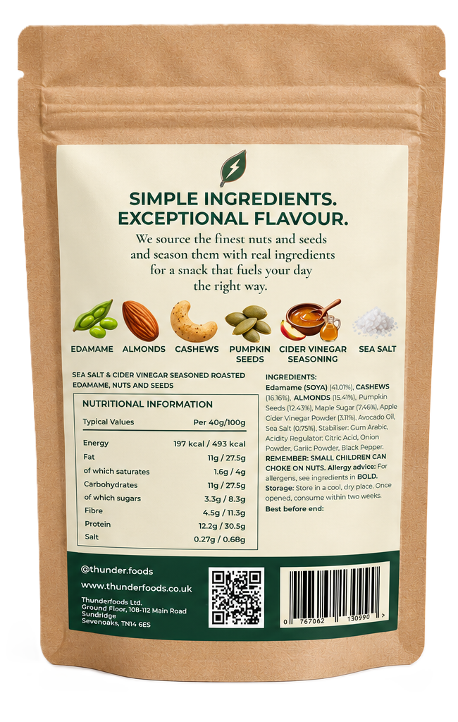 Sea Salt & Cider Vinegar – High Protein Nut & Seed Mix · 40g x 6